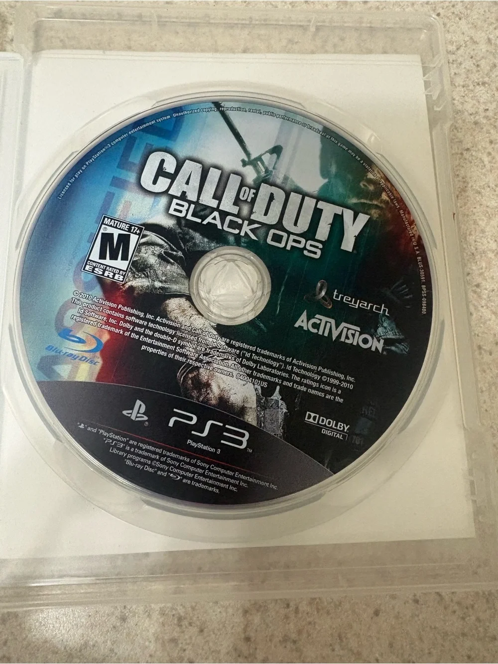 Sony PlayStation 3 Call of Duty: Black Ops - Black & Green Cover
